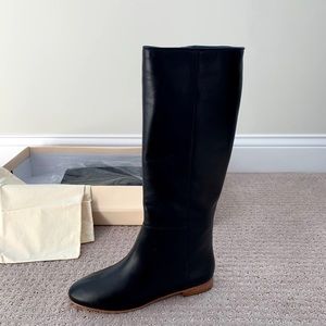Loeffler Randall tall black leather boots